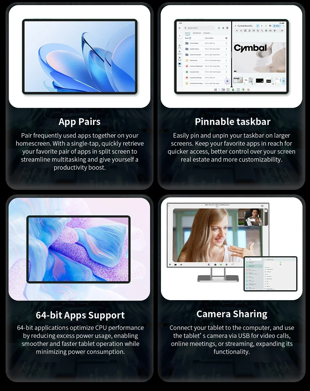 Teclast T60 AI Tablet Allwinner A733 Octa-Core 12inch 2K HD TDDI Screen 6GB RAM 128GB ROM Android 15 WiFi6 8000mAh 13MP+5MP - Image 15