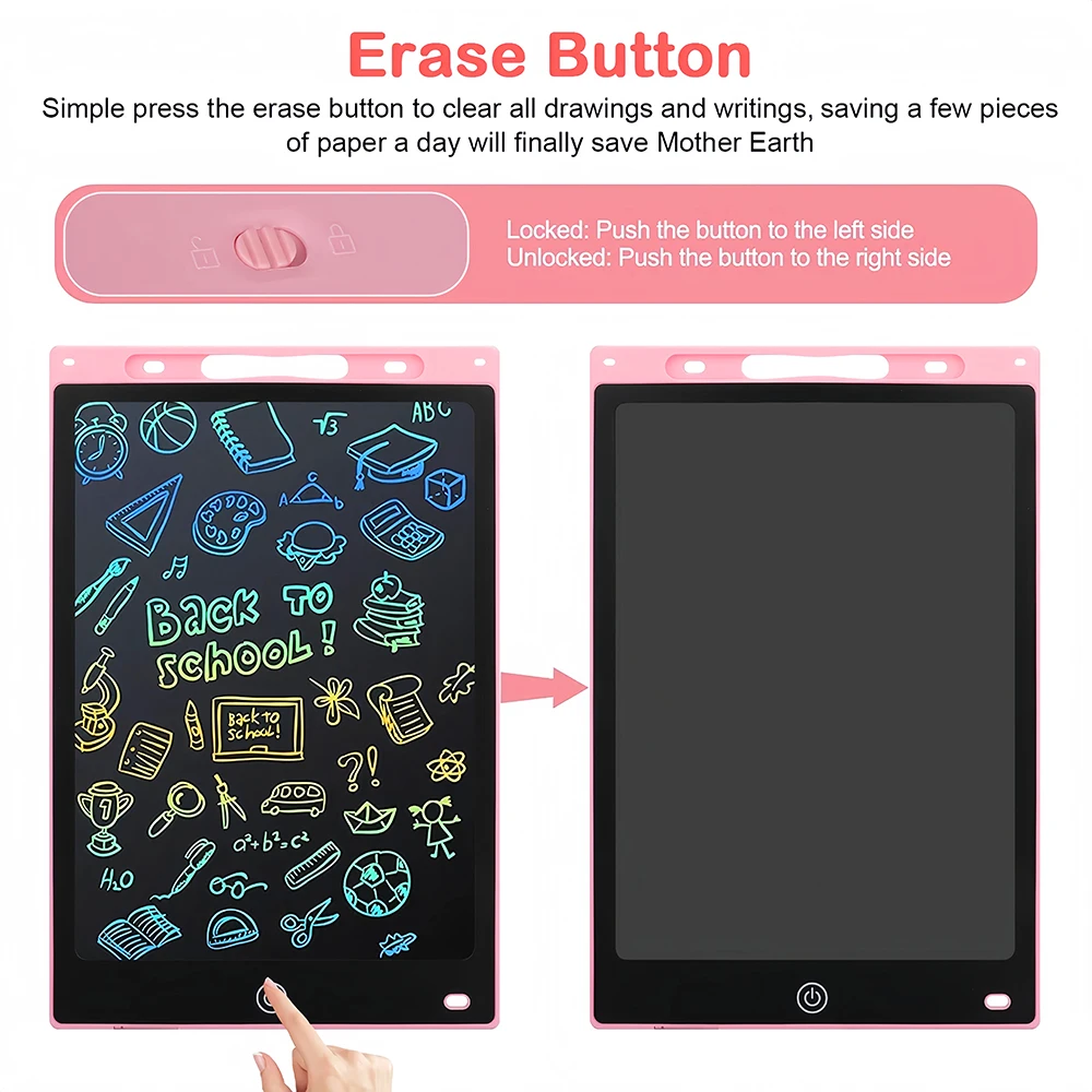 6.5/8.5/10/12 Inch LCD Writing Tablet Electronic Drawing Board Doodle Sketchpad Handwriting Pad Toys for Kids Birthday Gifts - Image 5